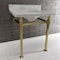 Kingston Brass KVPB30MOQ7 30-Inch Carrara Marble Console Sink, Marble White/Brushed Brass KVPB30MOQ7 - alternate 5